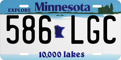 MN license plate 586LGC