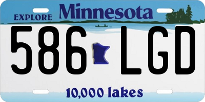 MN license plate 586LGD
