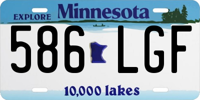MN license plate 586LGF