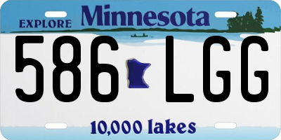 MN license plate 586LGG