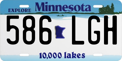 MN license plate 586LGH