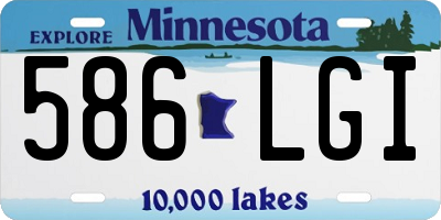 MN license plate 586LGI