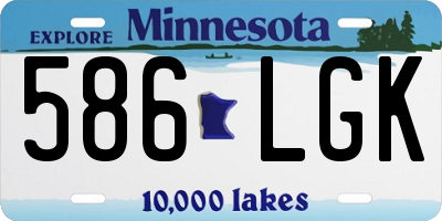 MN license plate 586LGK