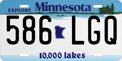 MN license plate 586LGQ