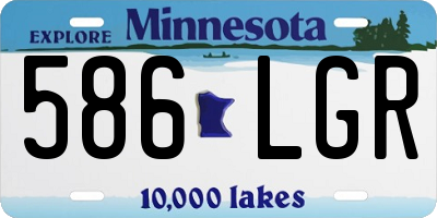 MN license plate 586LGR