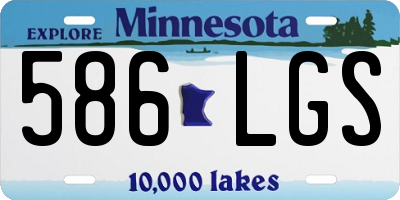 MN license plate 586LGS