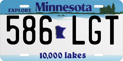 MN license plate 586LGT