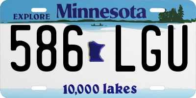 MN license plate 586LGU