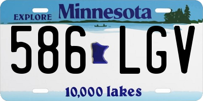 MN license plate 586LGV