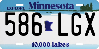 MN license plate 586LGX