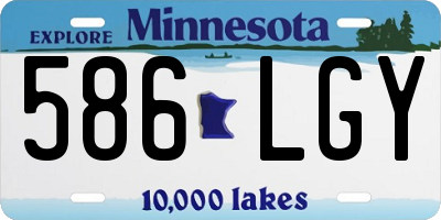 MN license plate 586LGY