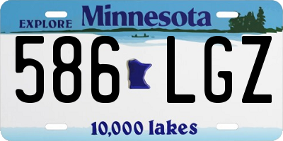 MN license plate 586LGZ