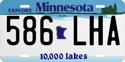 MN license plate 586LHA