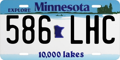 MN license plate 586LHC