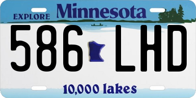 MN license plate 586LHD