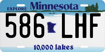 MN license plate 586LHF
