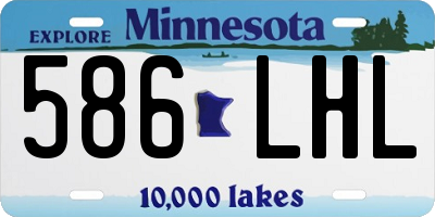 MN license plate 586LHL