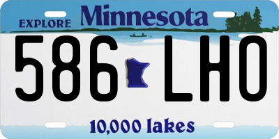 MN license plate 586LHO
