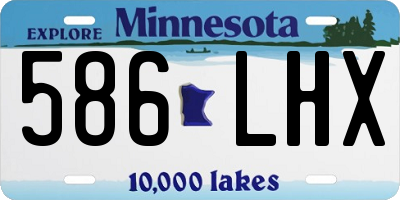 MN license plate 586LHX