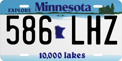 MN license plate 586LHZ