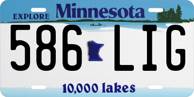 MN license plate 586LIG