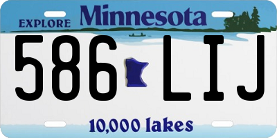 MN license plate 586LIJ