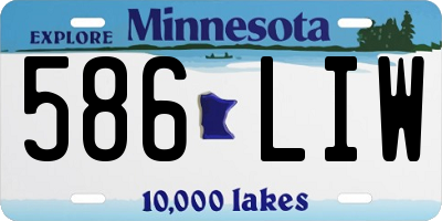 MN license plate 586LIW