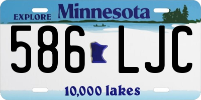 MN license plate 586LJC