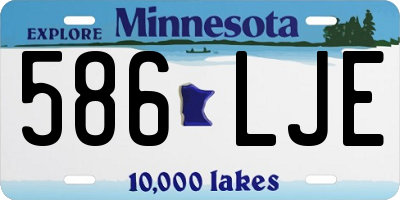 MN license plate 586LJE