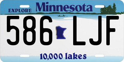 MN license plate 586LJF