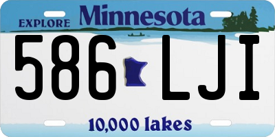 MN license plate 586LJI