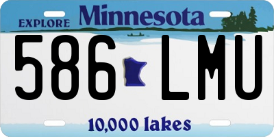 MN license plate 586LMU