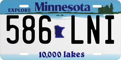 MN license plate 586LNI