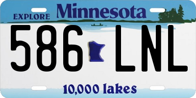 MN license plate 586LNL
