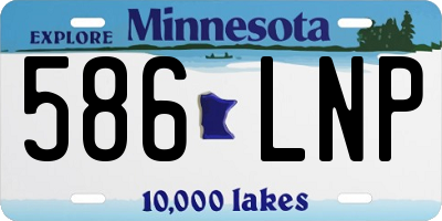 MN license plate 586LNP