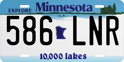 MN license plate 586LNR