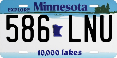 MN license plate 586LNU