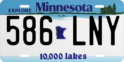 MN license plate 586LNY