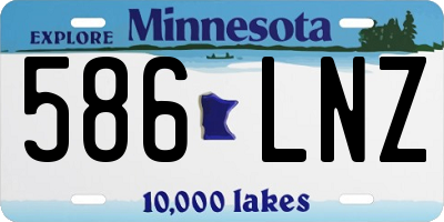 MN license plate 586LNZ
