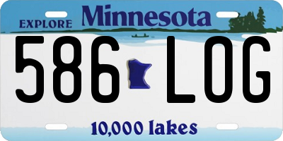 MN license plate 586LOG