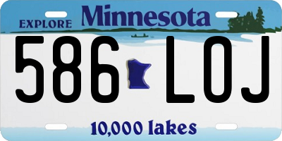 MN license plate 586LOJ