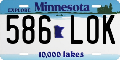 MN license plate 586LOK