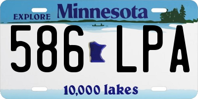 MN license plate 586LPA
