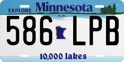 MN license plate 586LPB