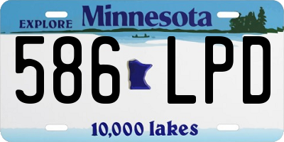 MN license plate 586LPD