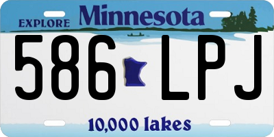 MN license plate 586LPJ