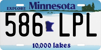 MN license plate 586LPL