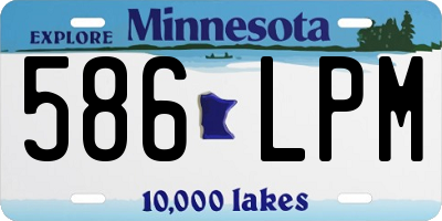 MN license plate 586LPM