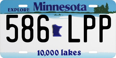 MN license plate 586LPP