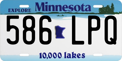 MN license plate 586LPQ